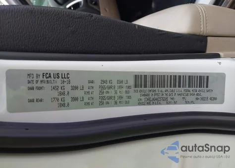 2019 Dodge Durango Sxt Awd from USA, damaged, VIN 1C4RDJAG4KC576205